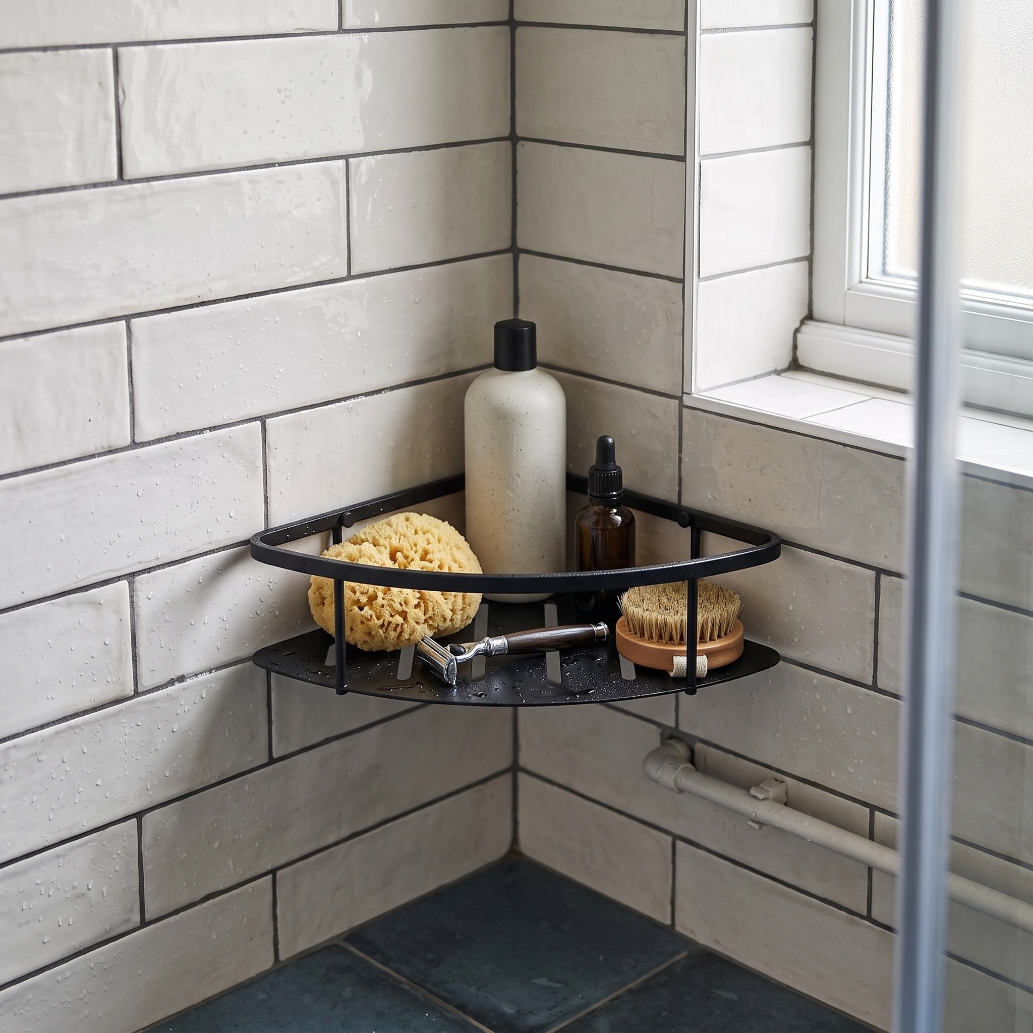 Nero Black Metal Bathroom Accessory Set Rust-Resistant lifestyle 8