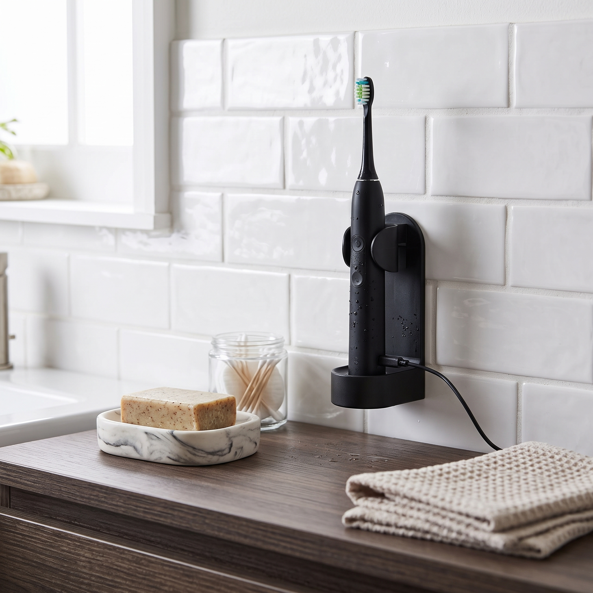Denta Wall-Mounted Compact Toothbrush Holder Self-Adhesive lifestyle 2