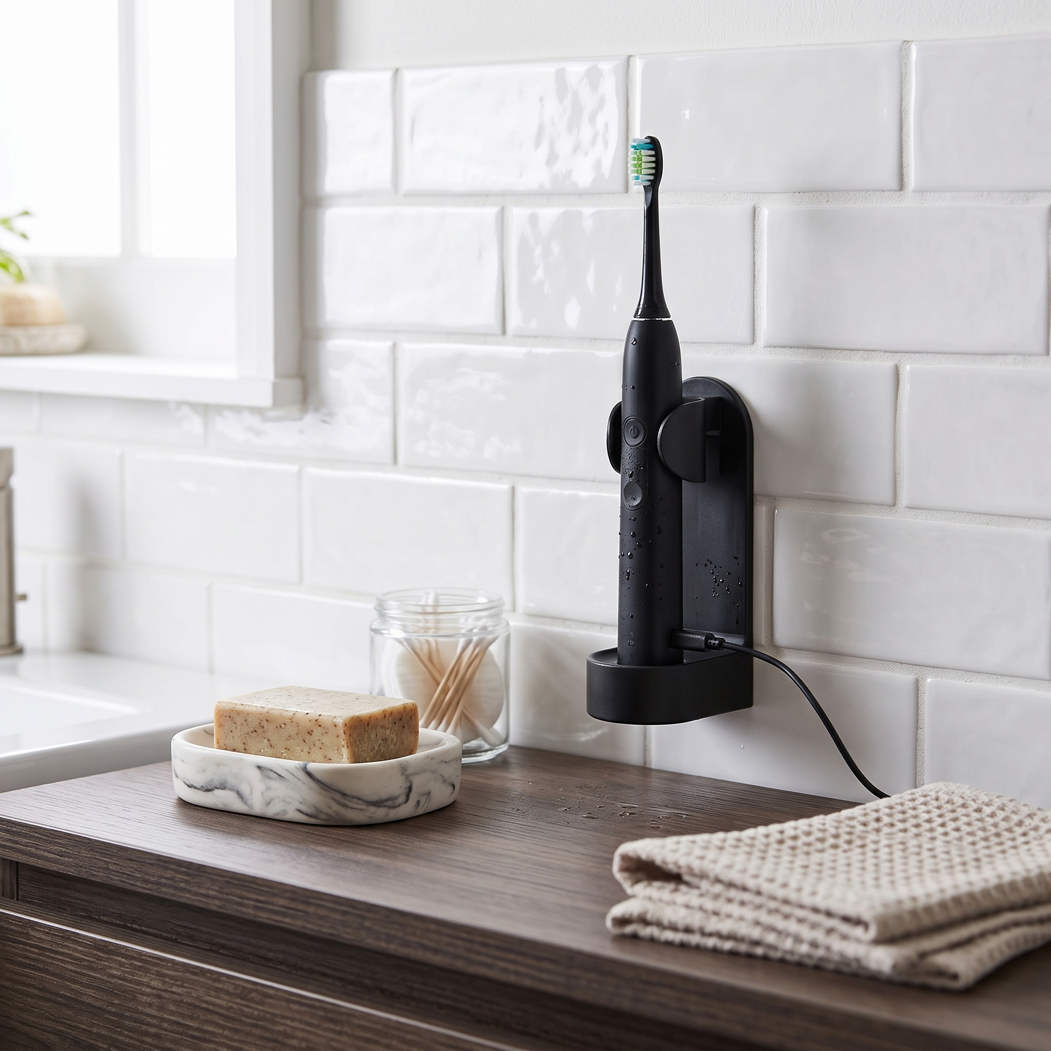 Denta Wall-Mounted Compact Toothbrush Holder Self-Adhesive lifestyle 2