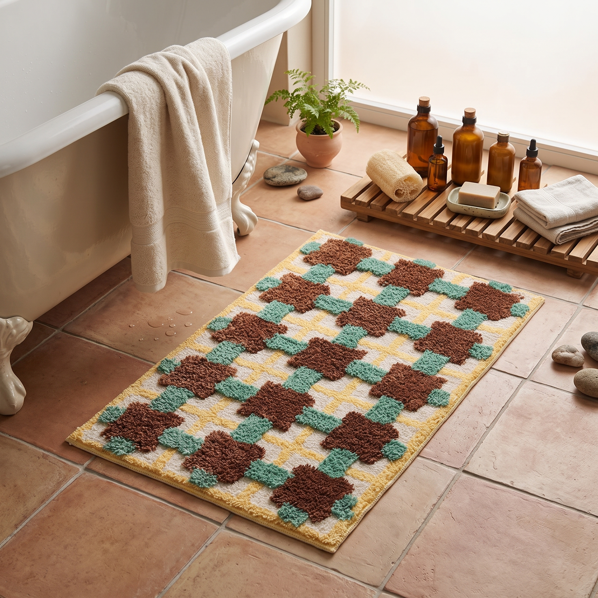 Marrakka Moroccan-Design Bath Mat Non-Slip Comfort lifestyle 1