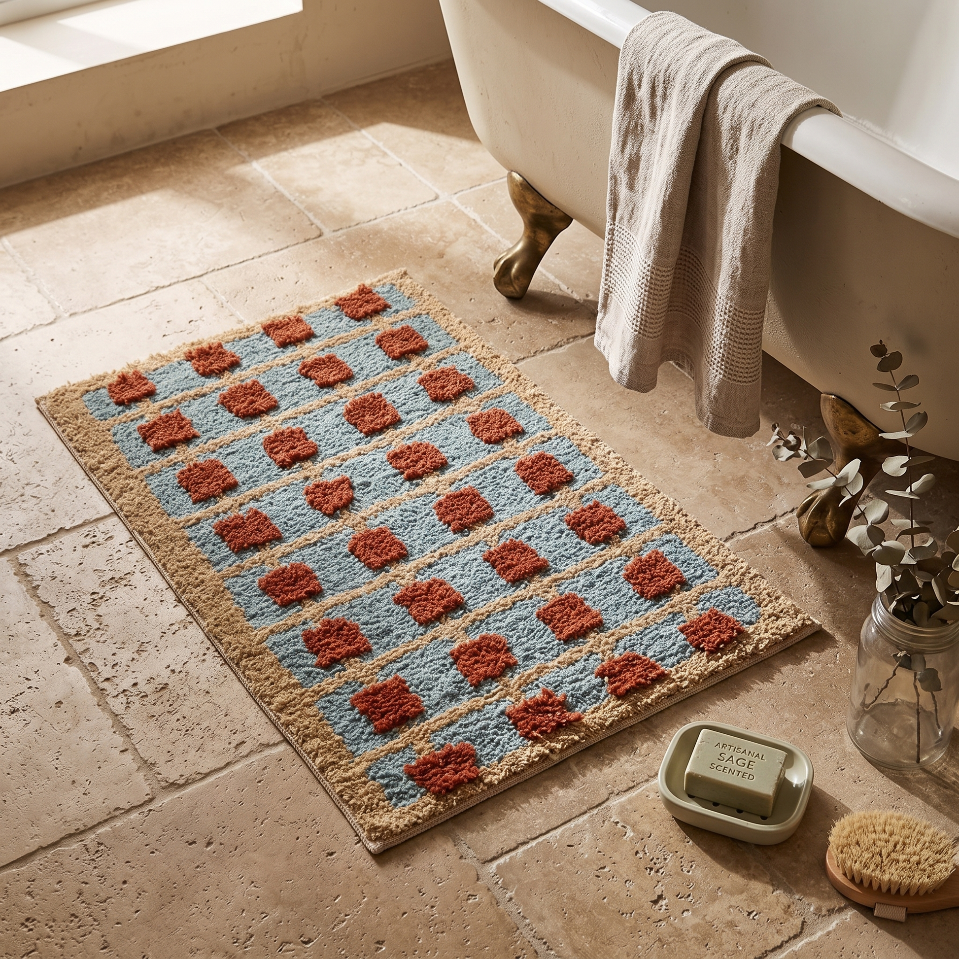 Marrakka Moroccan-Design Bath Mat Non-Slip Comfort lifestyle 4