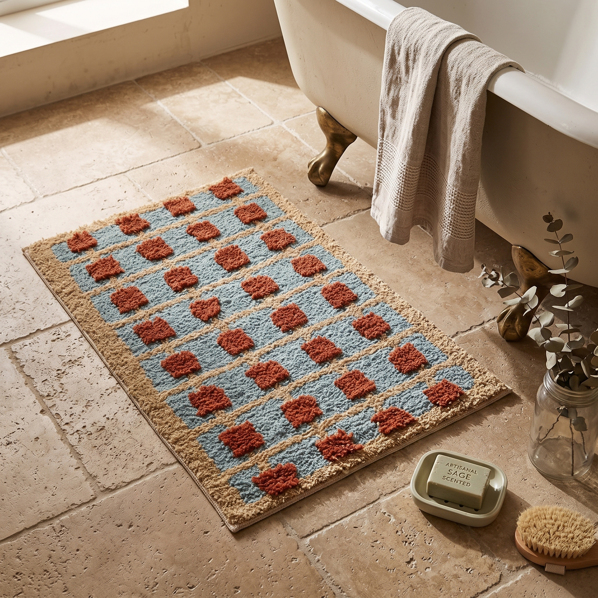 Marrakka Moroccan-Design Bath Mat Non-Slip Comfort lifestyle 4