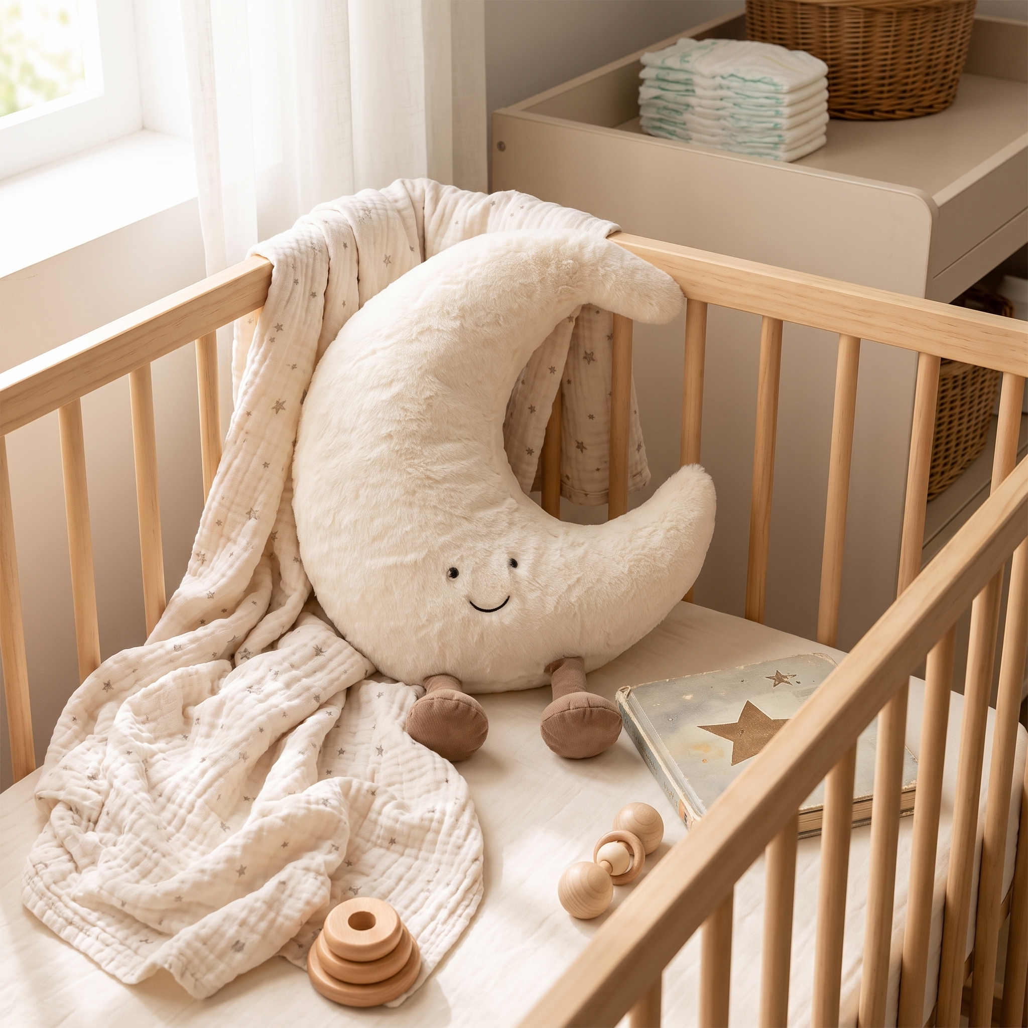 Celesta Plush Sun & Moon Pillow Velvet-Soft Cushion lifestyle 1