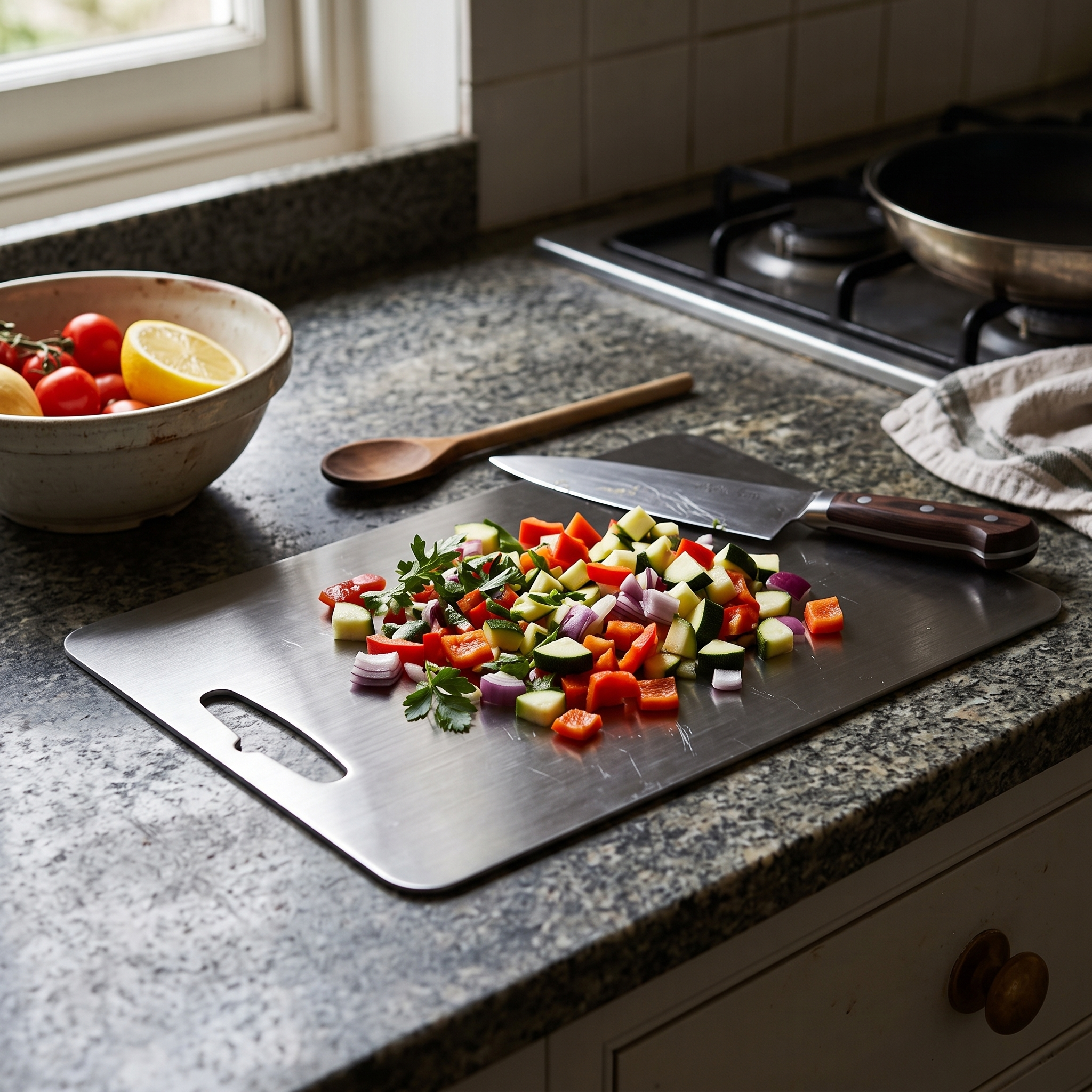Titania Cutting Board Knife-Friendly Hygiene lifestyle 1