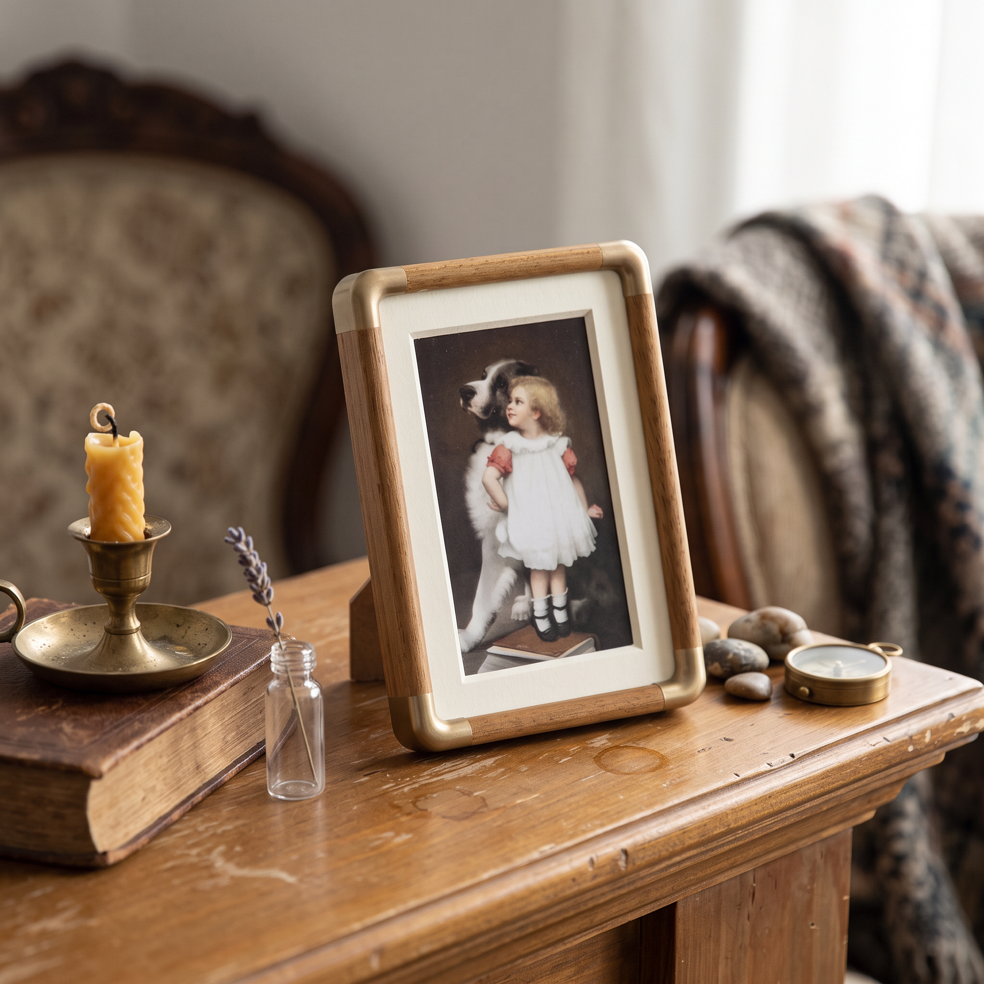Ottone Solid Wood Photo Frame Tabletop Display lifestyle 1