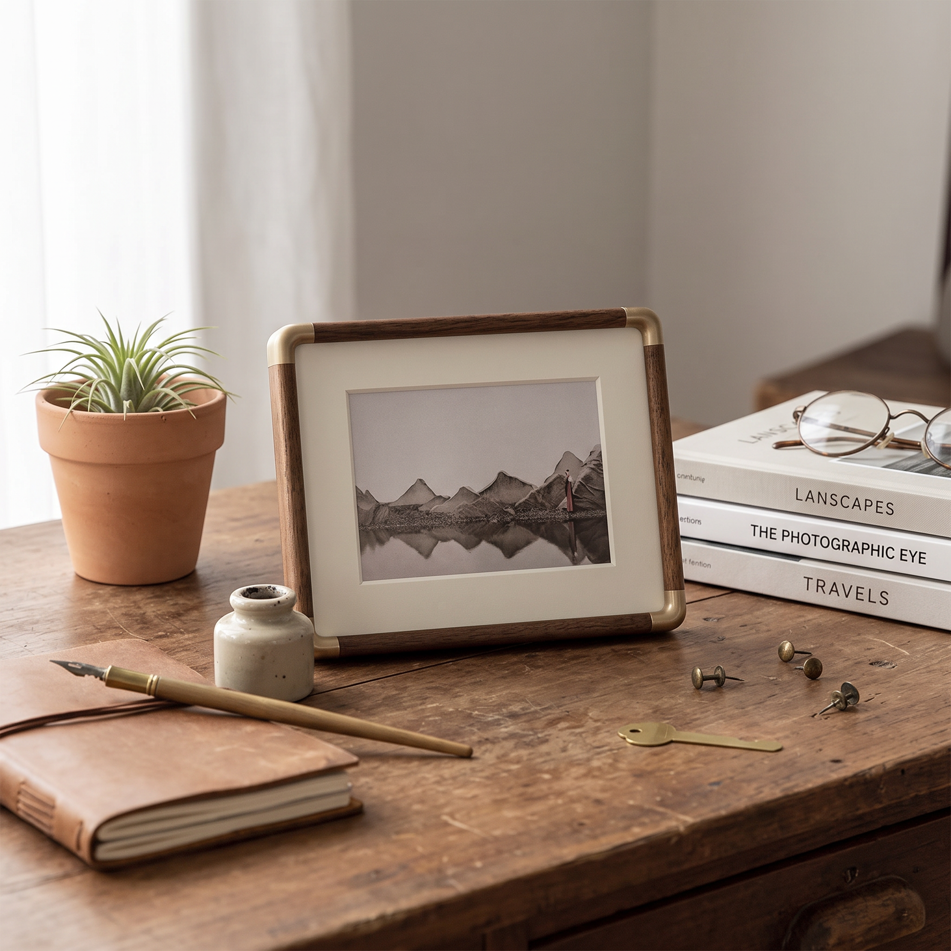 Ottone Solid Wood Photo Frame Tabletop Display lifestyle 2