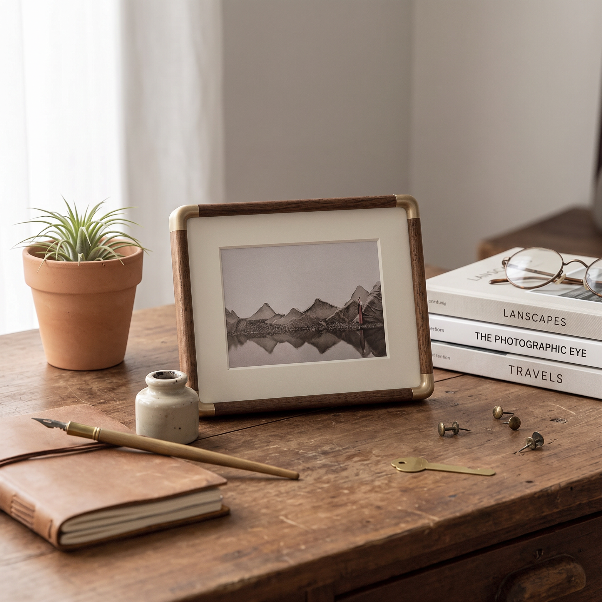 Ottone Solid Wood Photo Frame Tabletop Display lifestyle 2