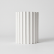 Rilla Ribbed Nordic Resin Wall Sconce Soft Diffused Glow studio
