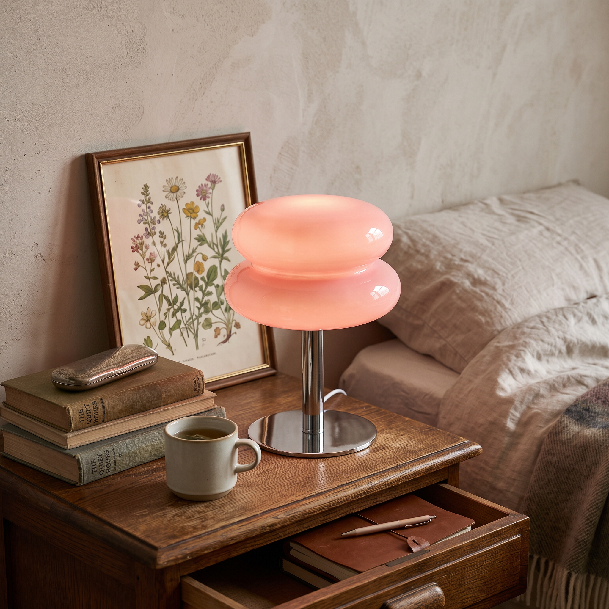 Croma Chrome-Based Glass Table Lamp Italian-Style Design lifestyle 4