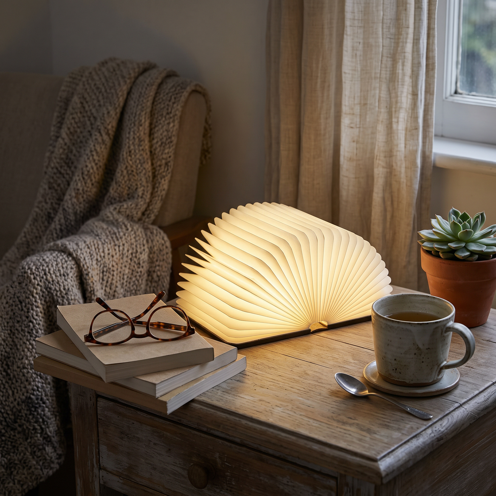 Plica Foldable Eco-Friendly Table Lamp Wood & Paper Design lifestyle 1