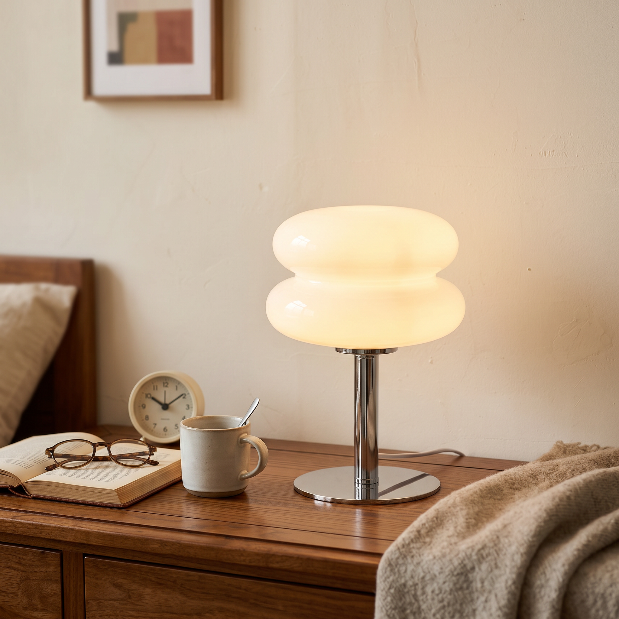 Croma Chrome-Based Glass Table Lamp Italian-Style Design lifestyle 2