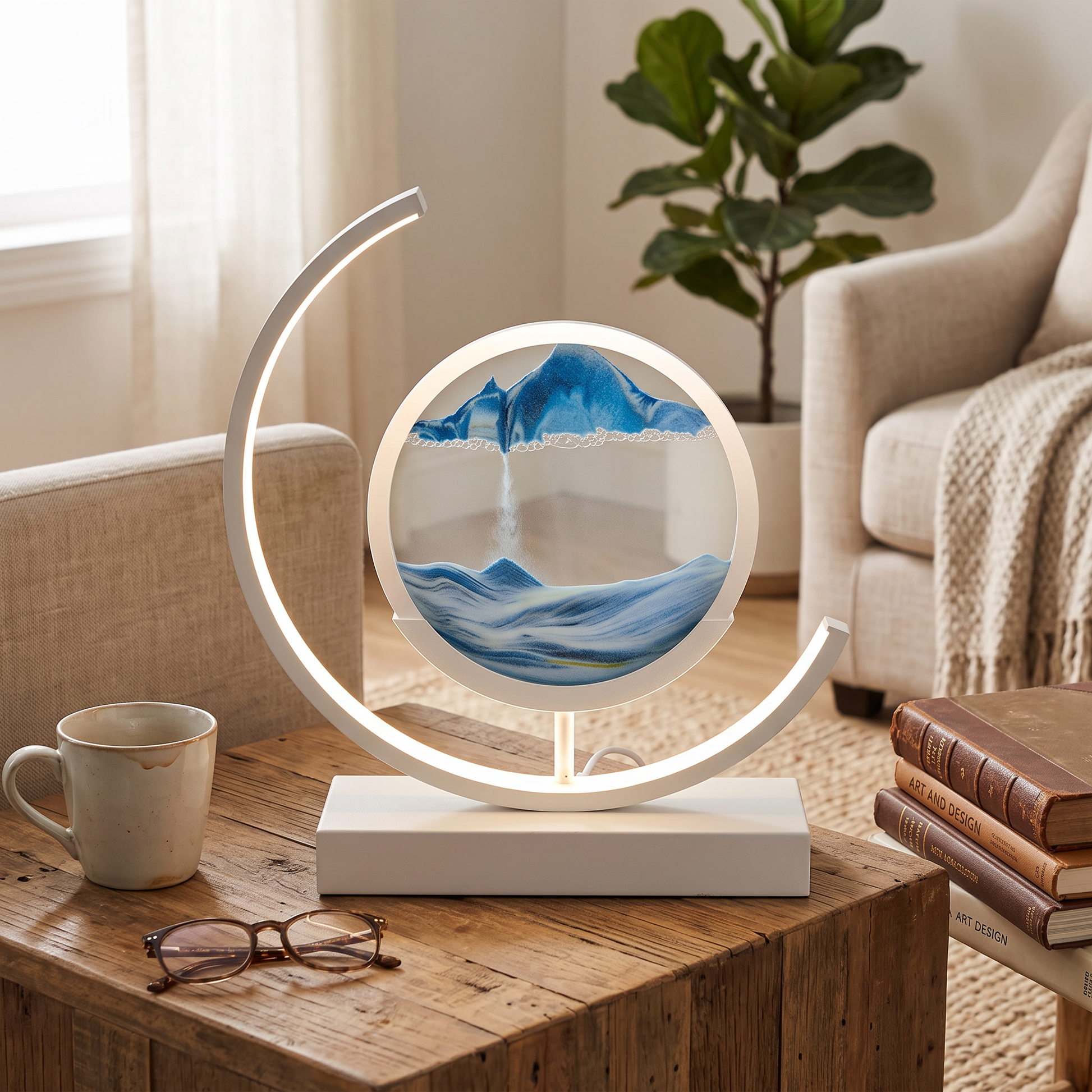 Sabbia Quicksand-Art LED Table Lamp 360 Motion Display lifestyle 6