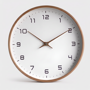 Kvarts Silent Wood-Framed Wall Clock Quartz Movement studio