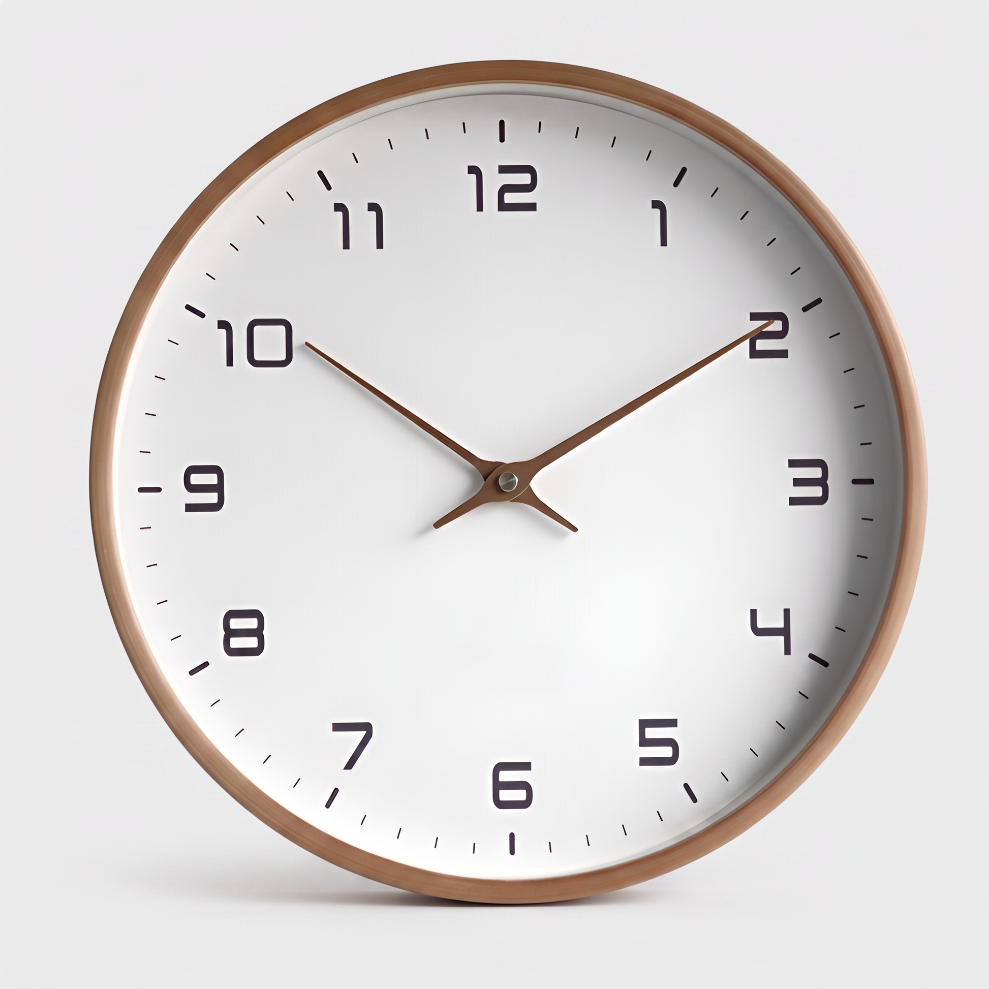 Kvarts Silent Wood-Framed Wall Clock Quartz Movement studio