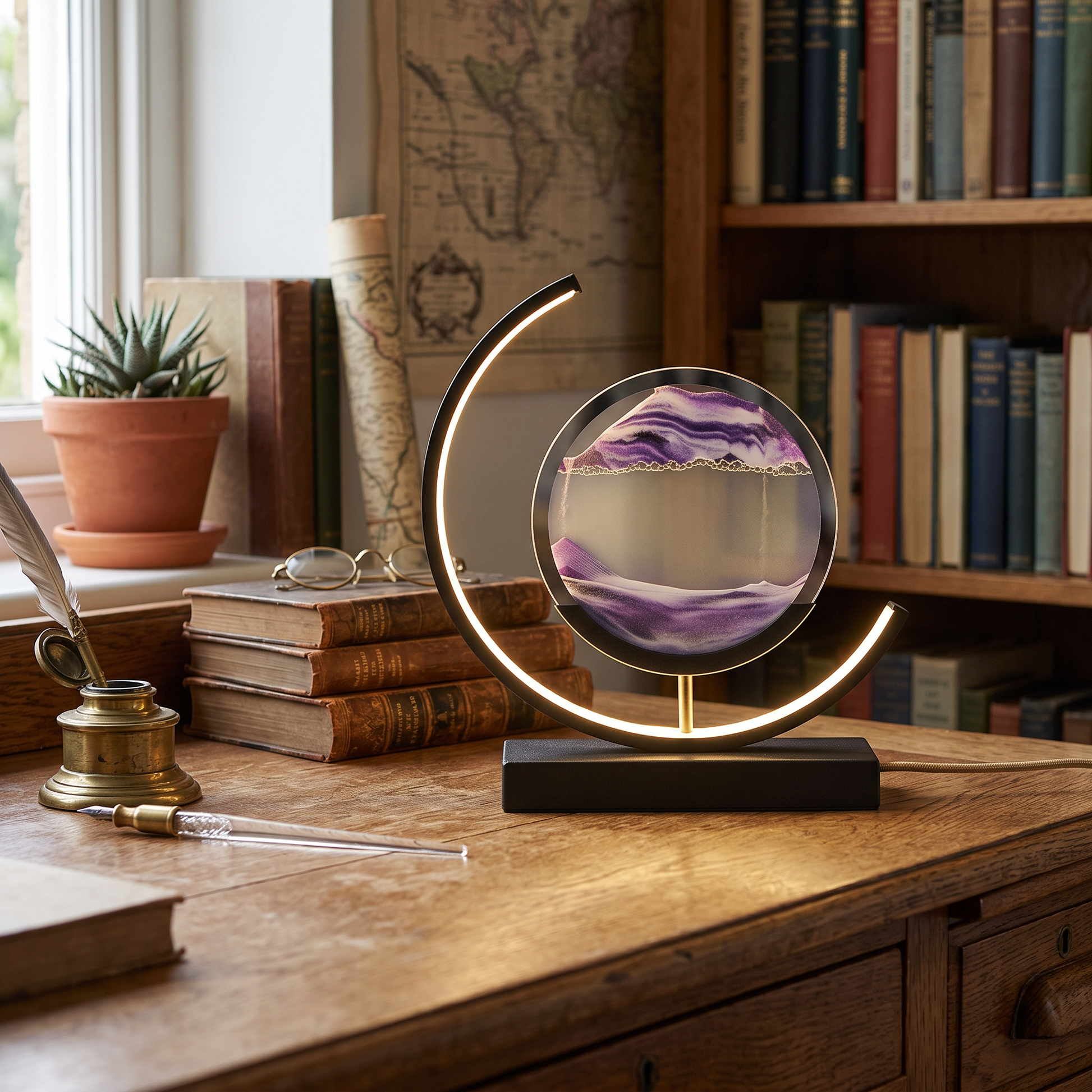 Sabbia Quicksand-Art LED Table Lamp 360 Motion Display lifestyle 9