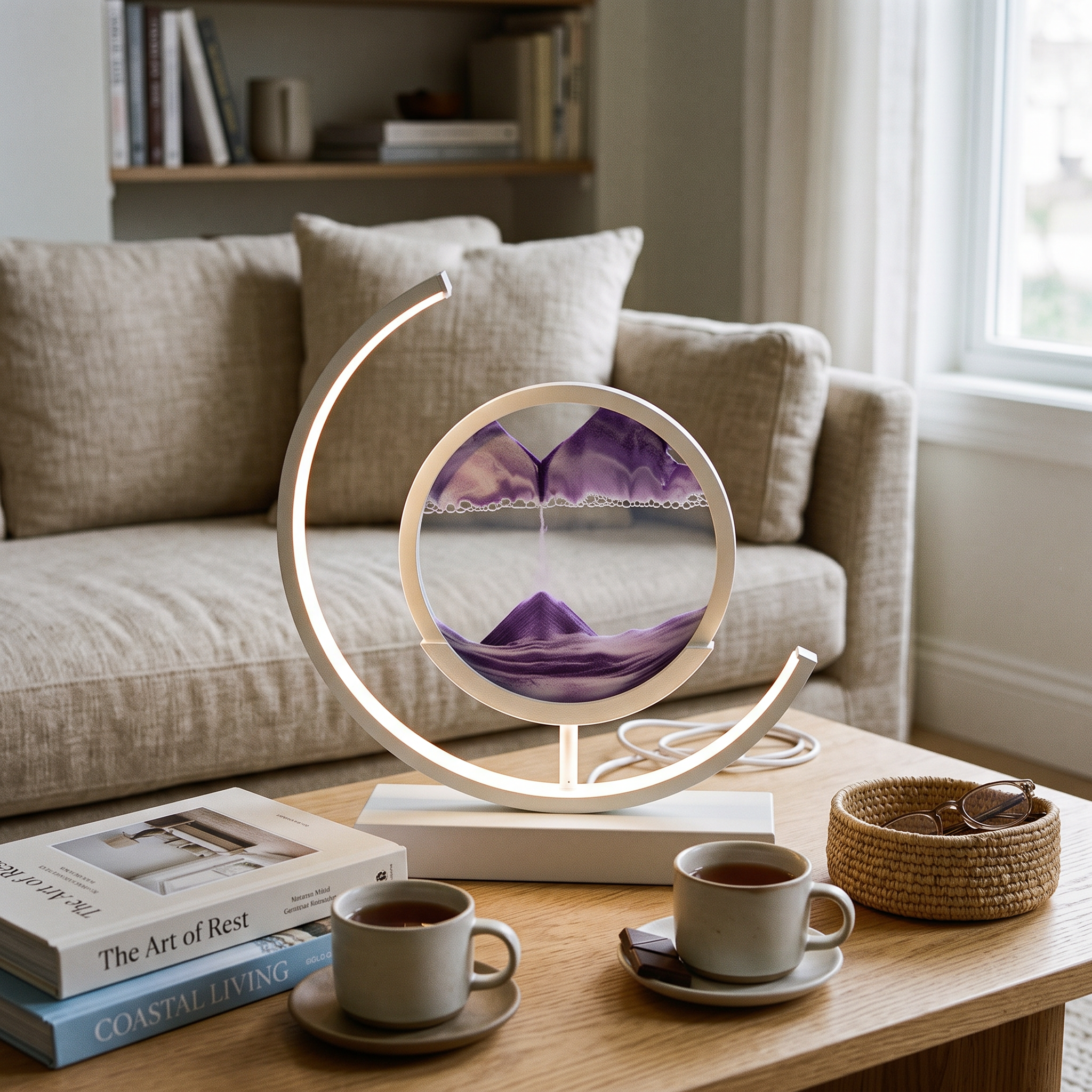 Sabbia Quicksand-Art LED Table Lamp 360 Motion Display lifestyle 10