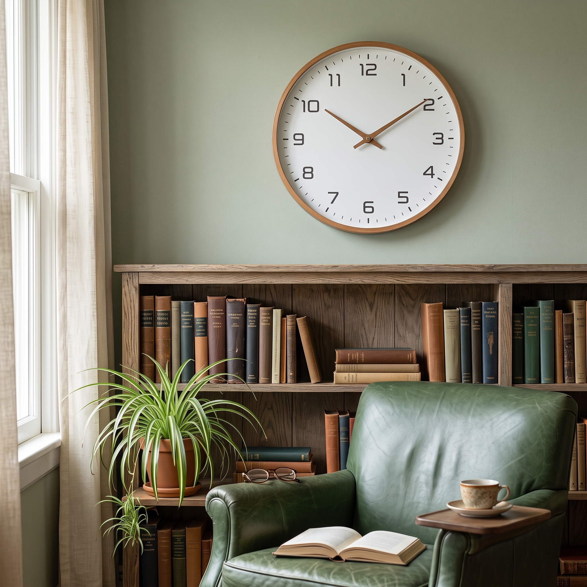 Kvarts Silent Wood-Framed Wall Clock Quartz Movement lifestyle 1