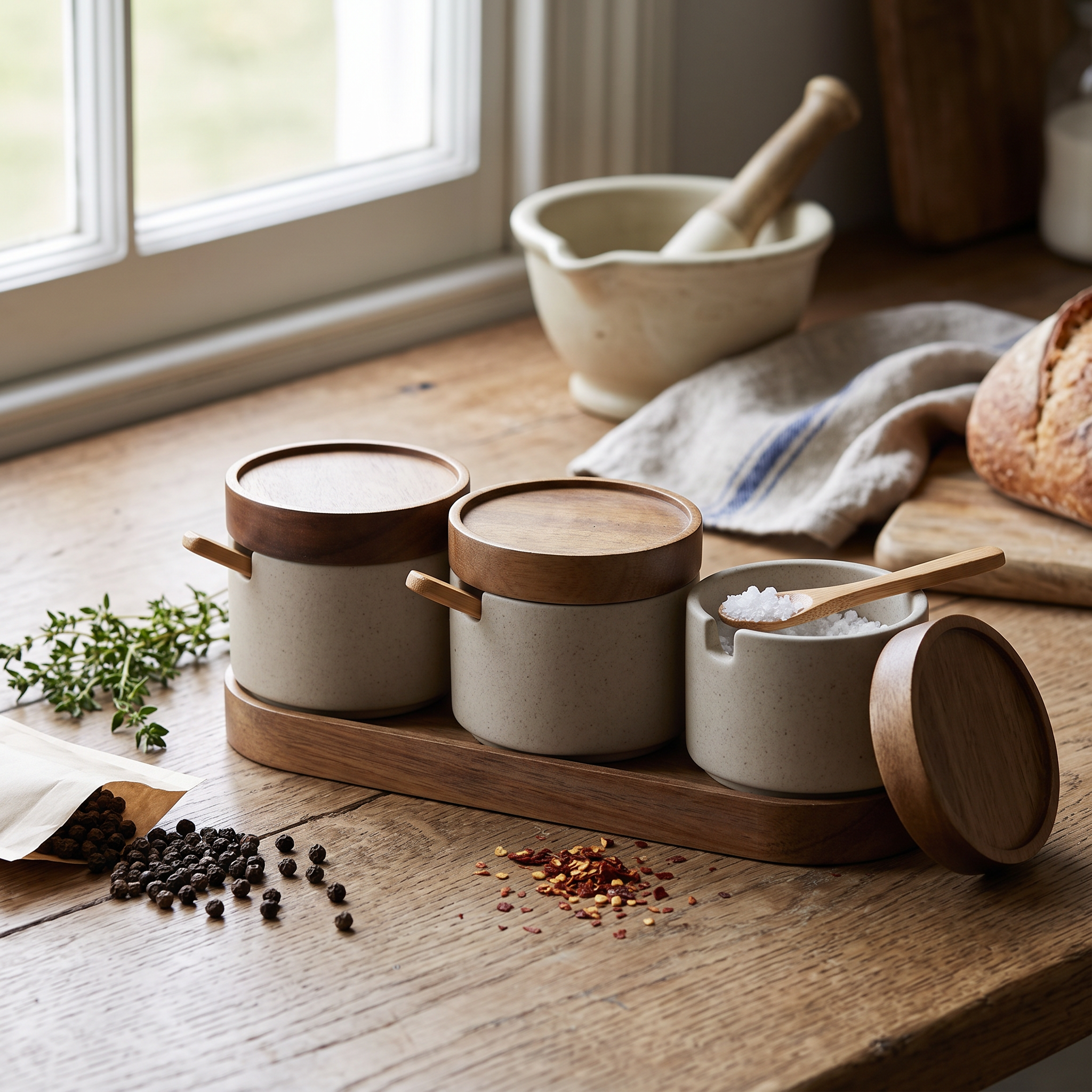 Vasetta Ceramic Storage Jar Set Kitchen Canisters lifestyle 2