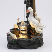 Fontana Solar LED-Lit Fountain Birdbath Solar Water Feature studio