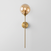 Gilda Gold-Finish Glass Wall Sconce Warm Illumination studio