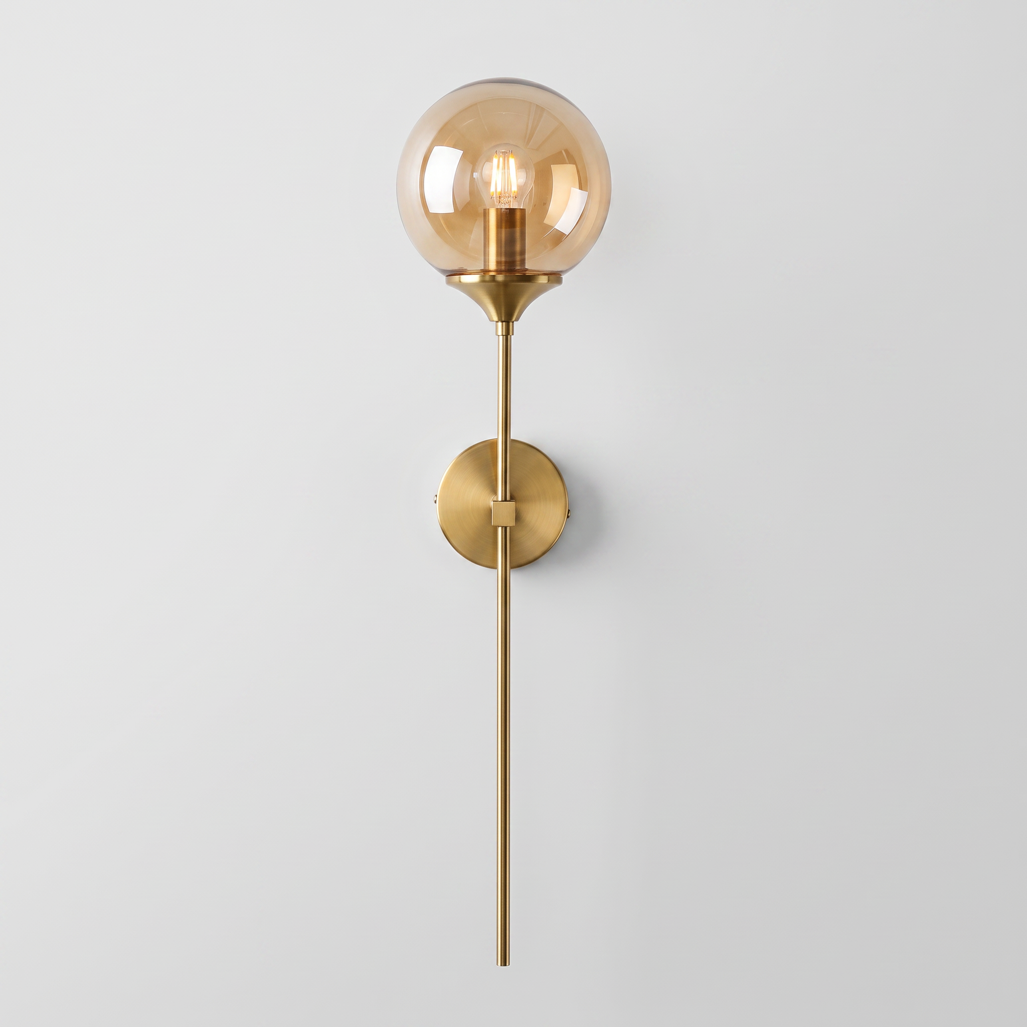 Gilda Gold-Finish Glass Wall Sconce Warm Illumination studio