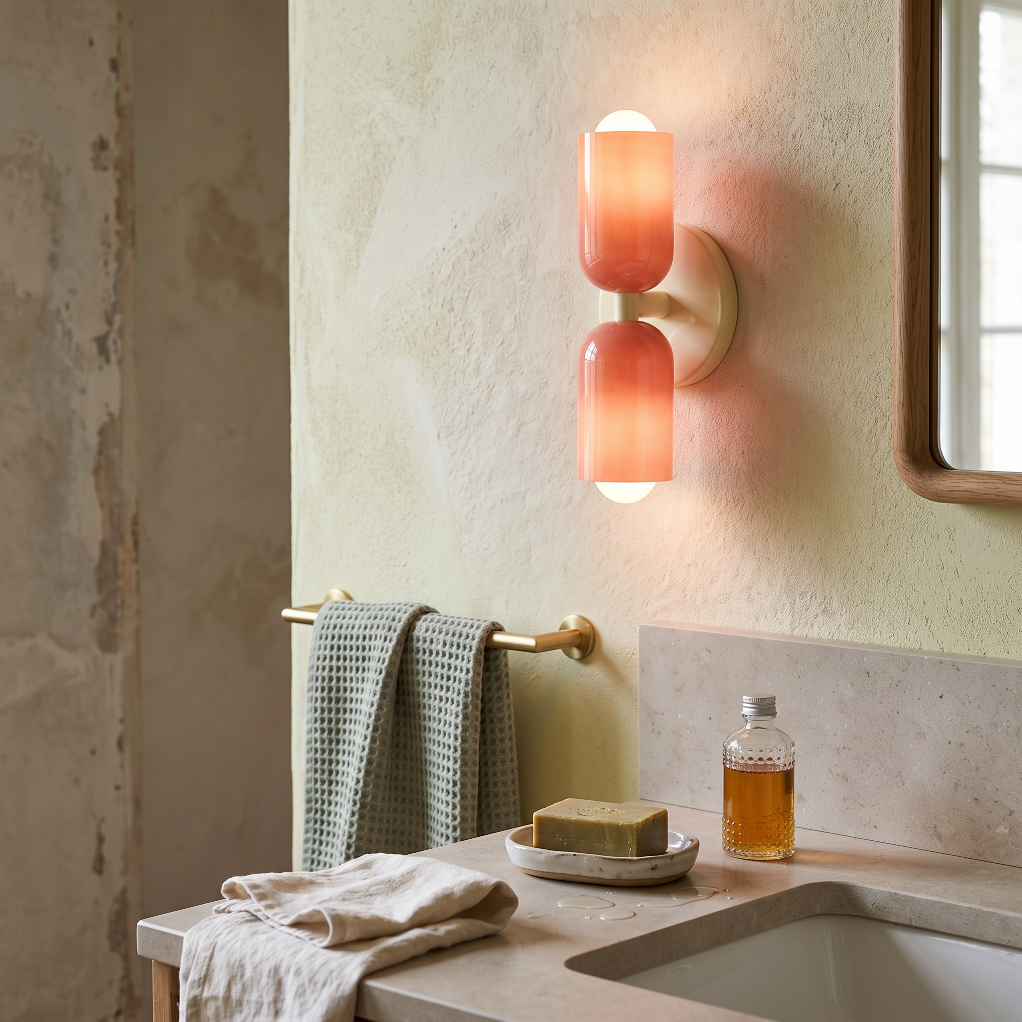 Colora Hand-Blown Glass Wall Sconce Vibrant Diffused Glow lifestyle 2