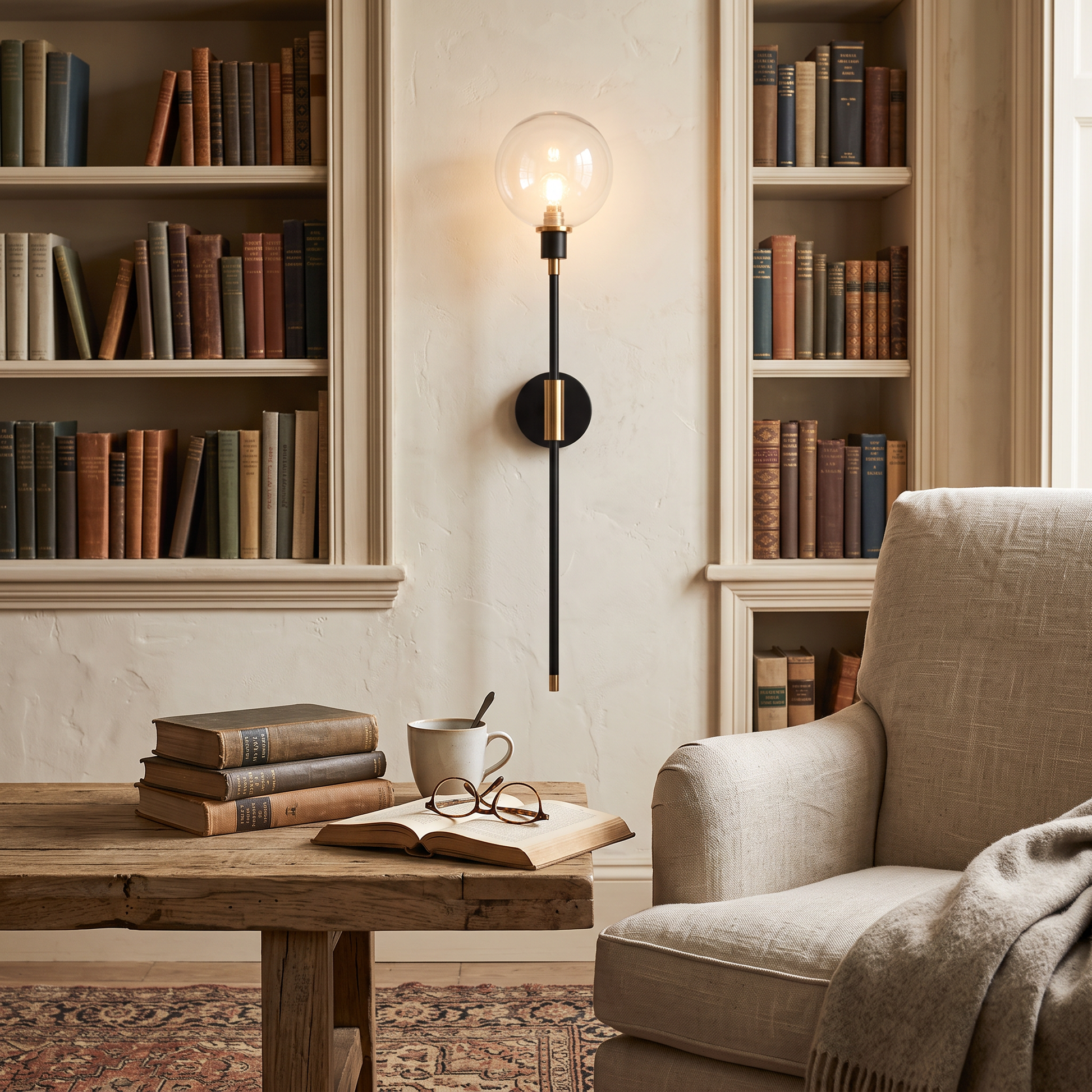 Tria Three-Style Glass Wall Sconce Soft Illumination lifestyle 3