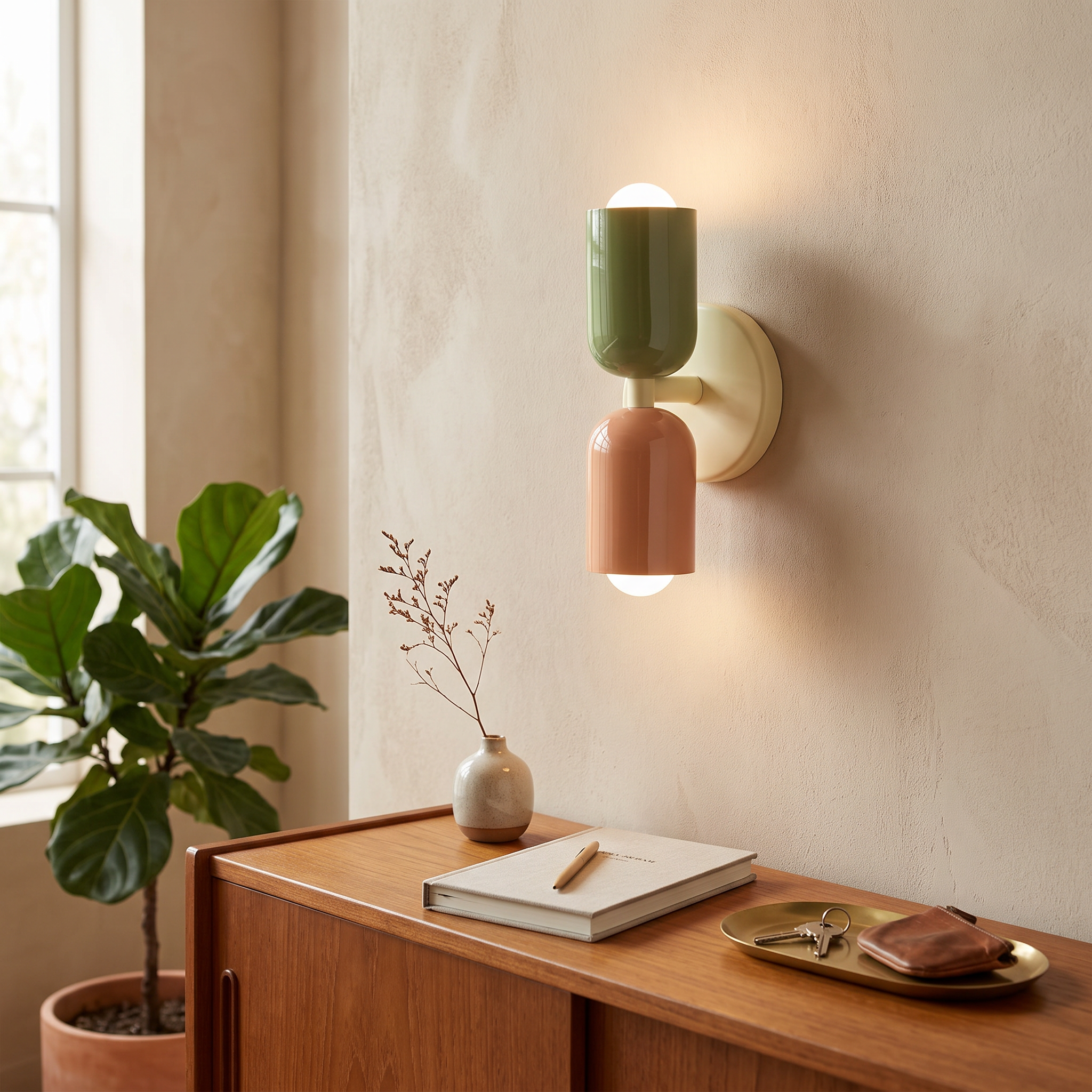Colora Hand-Blown Glass Wall Sconce Vibrant Diffused Glow lifestyle 13