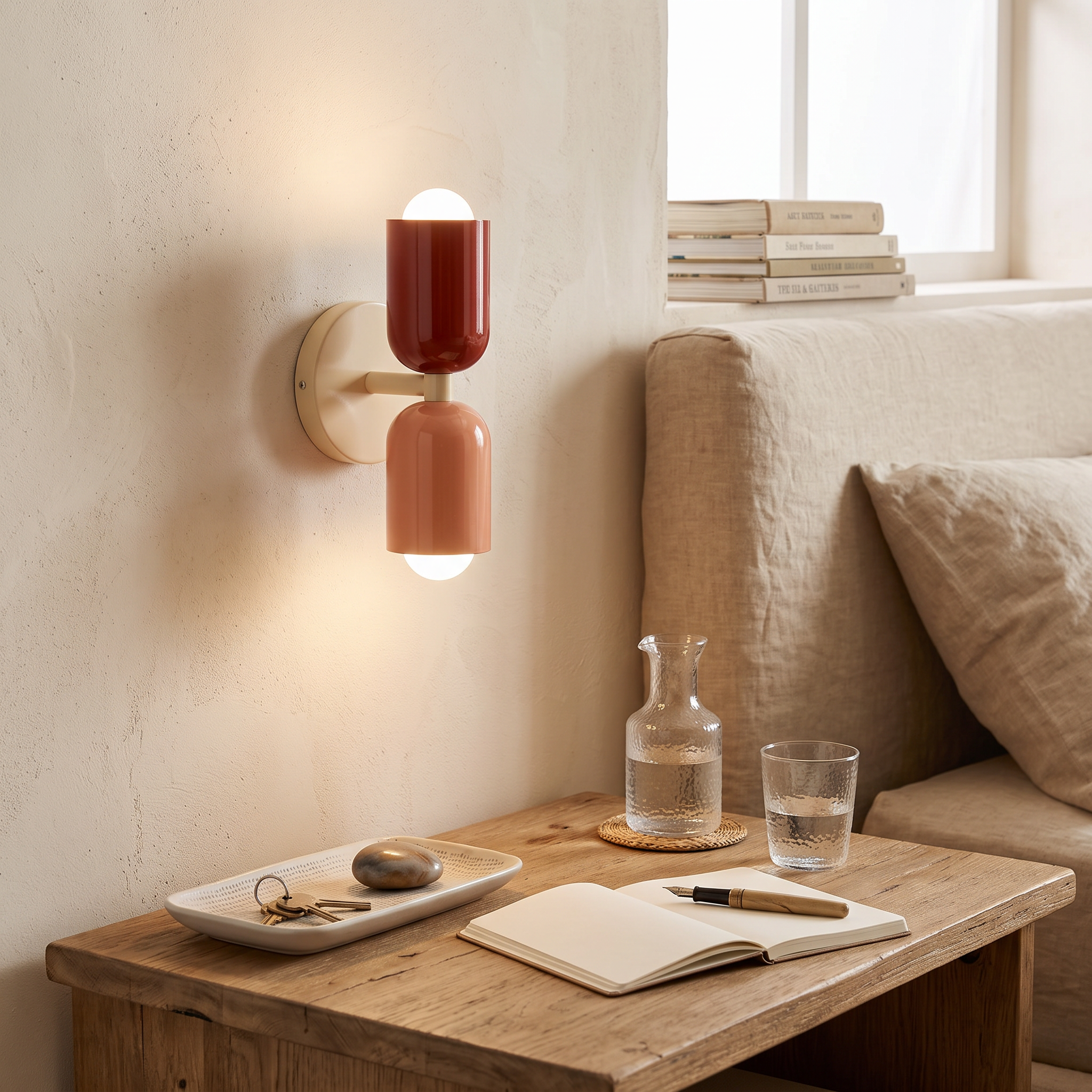 Colora Hand-Blown Glass Wall Sconce Vibrant Diffused Glow lifestyle 9