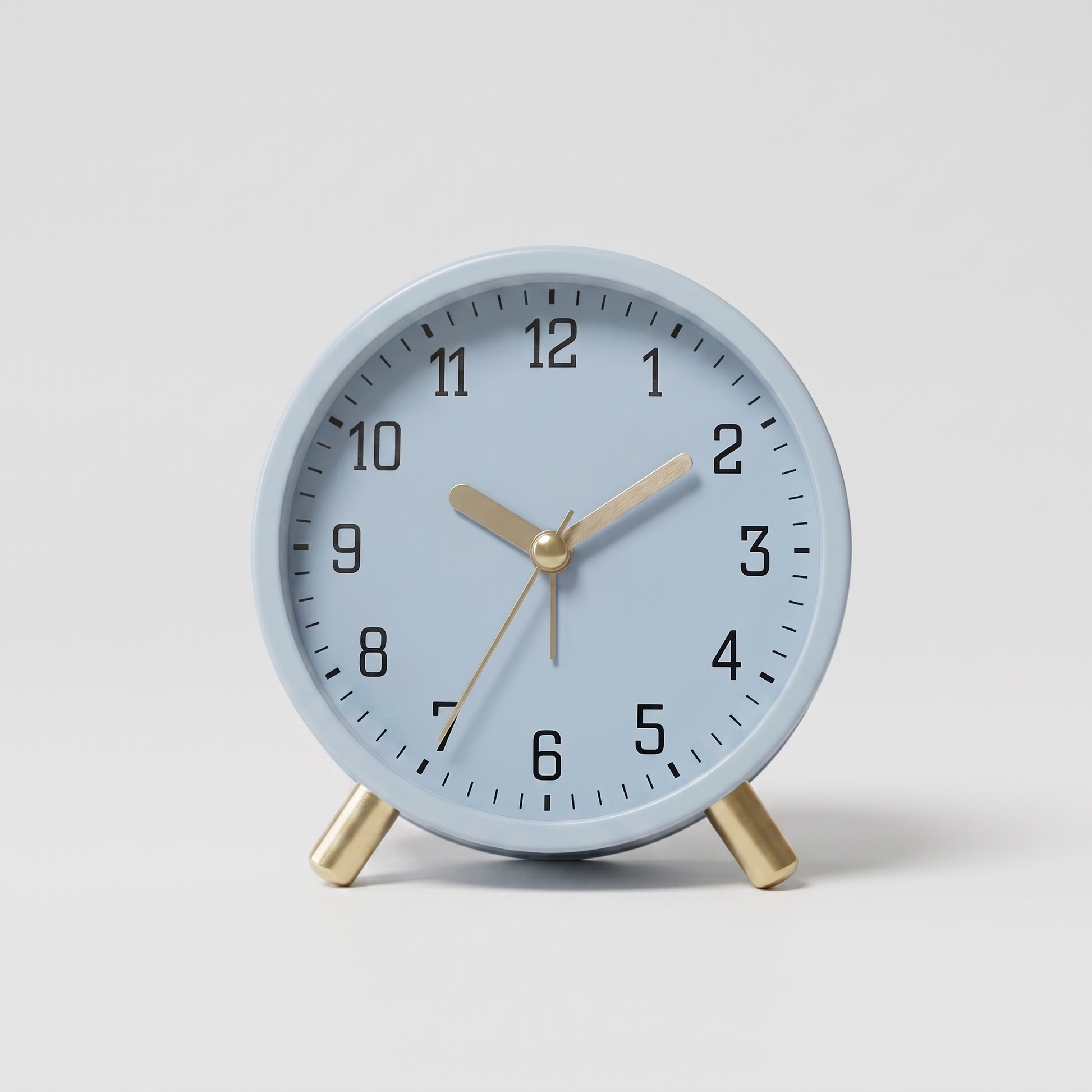 Stille Silent Scandinavian Table Clock Metal & Glass studio