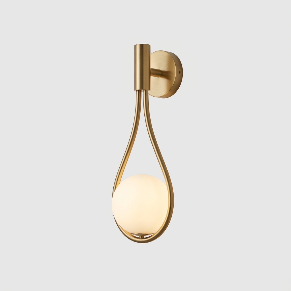 Aurum Black & Gold Compact Wall Sconce Metal Accent Light