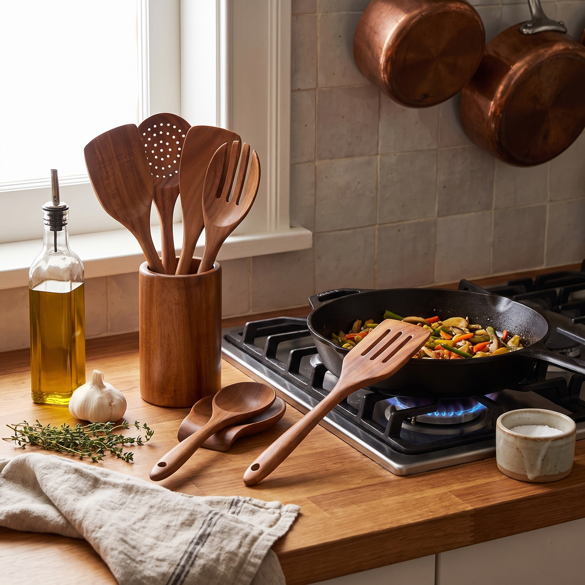 Cucchia Teak Cooking lifestyle