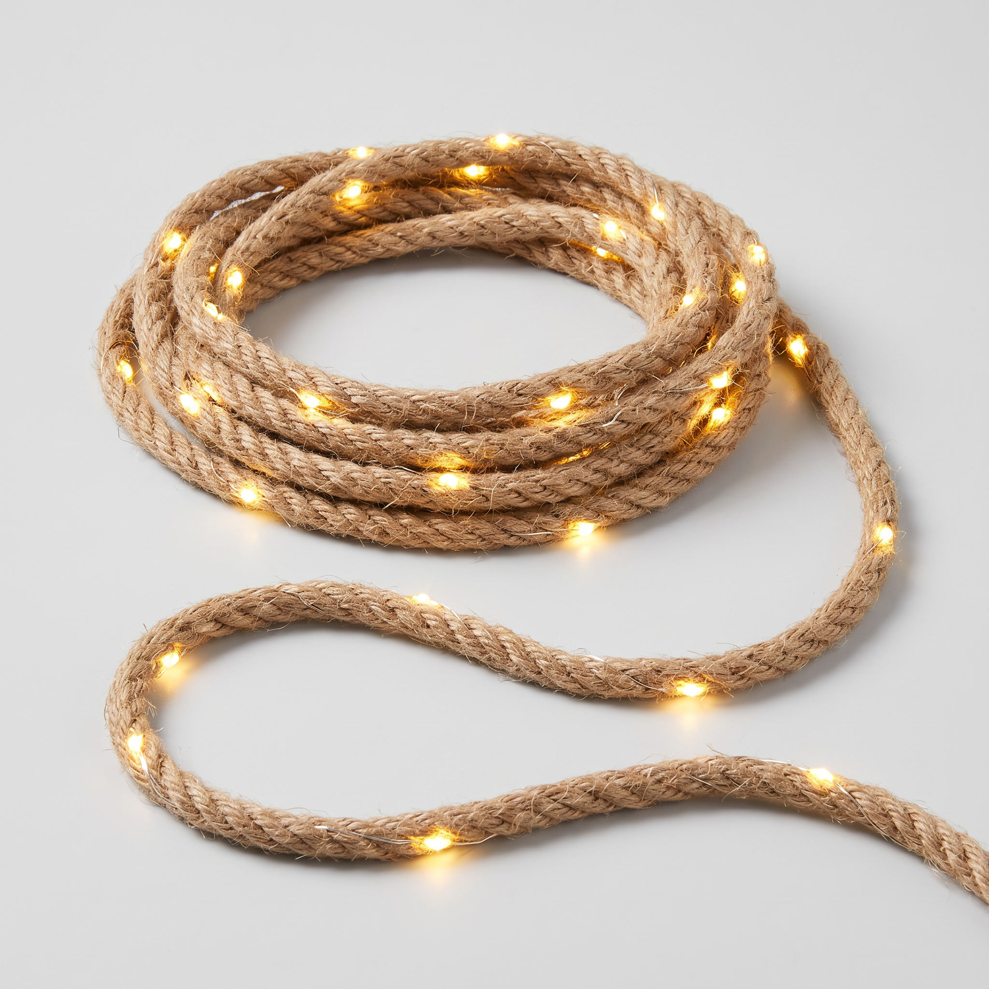Corda Solar Hemp-Wrapped Rope Light Waterproof Auto Sensor