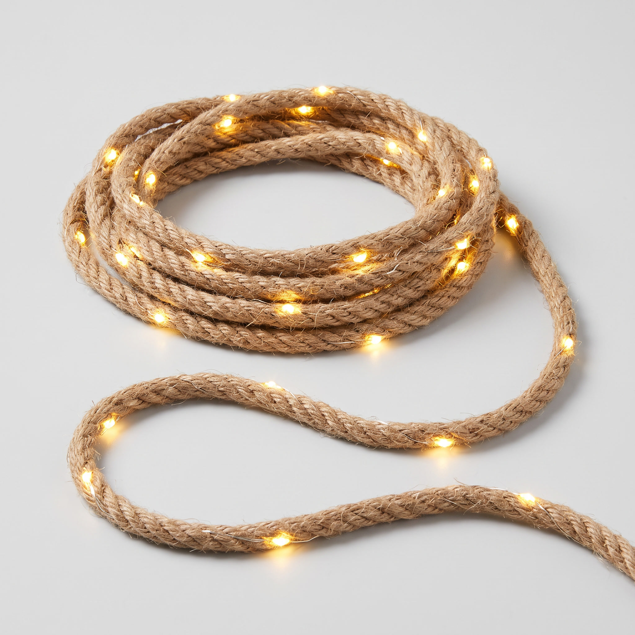 Corda Solar Hemp-Wrapped Rope Light Waterproof Auto Sensor